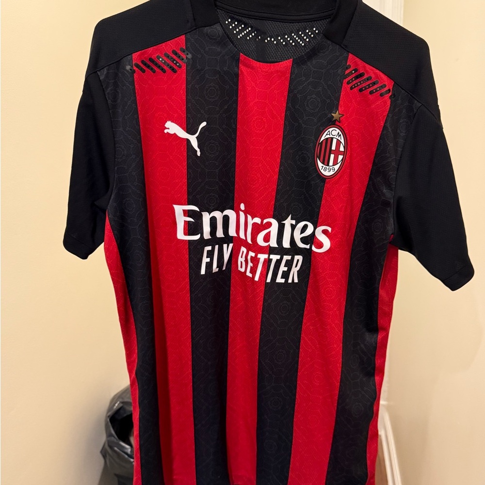 Puma Kids AC Milan Striped Jersey - Red and Black